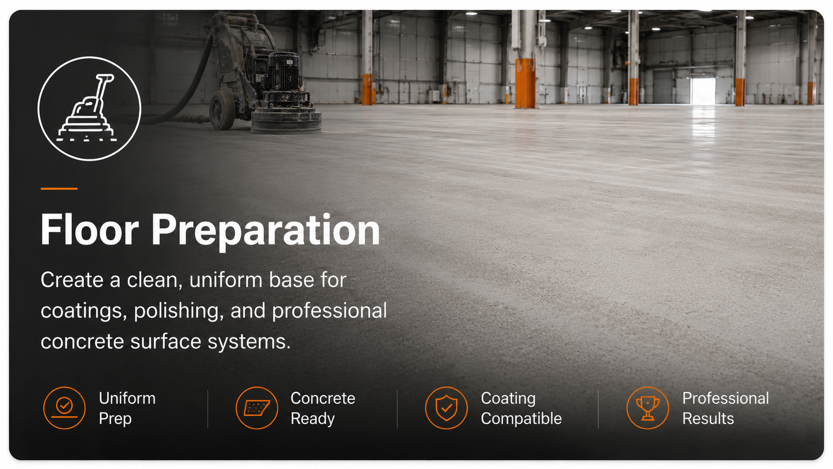 Prepared polished concrete floor