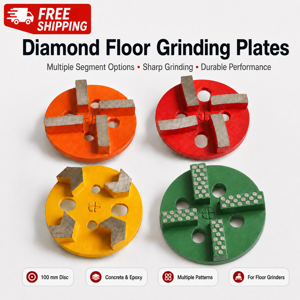 100mm 4-Segment Diamond Grinding Plate for Concrete product view 1