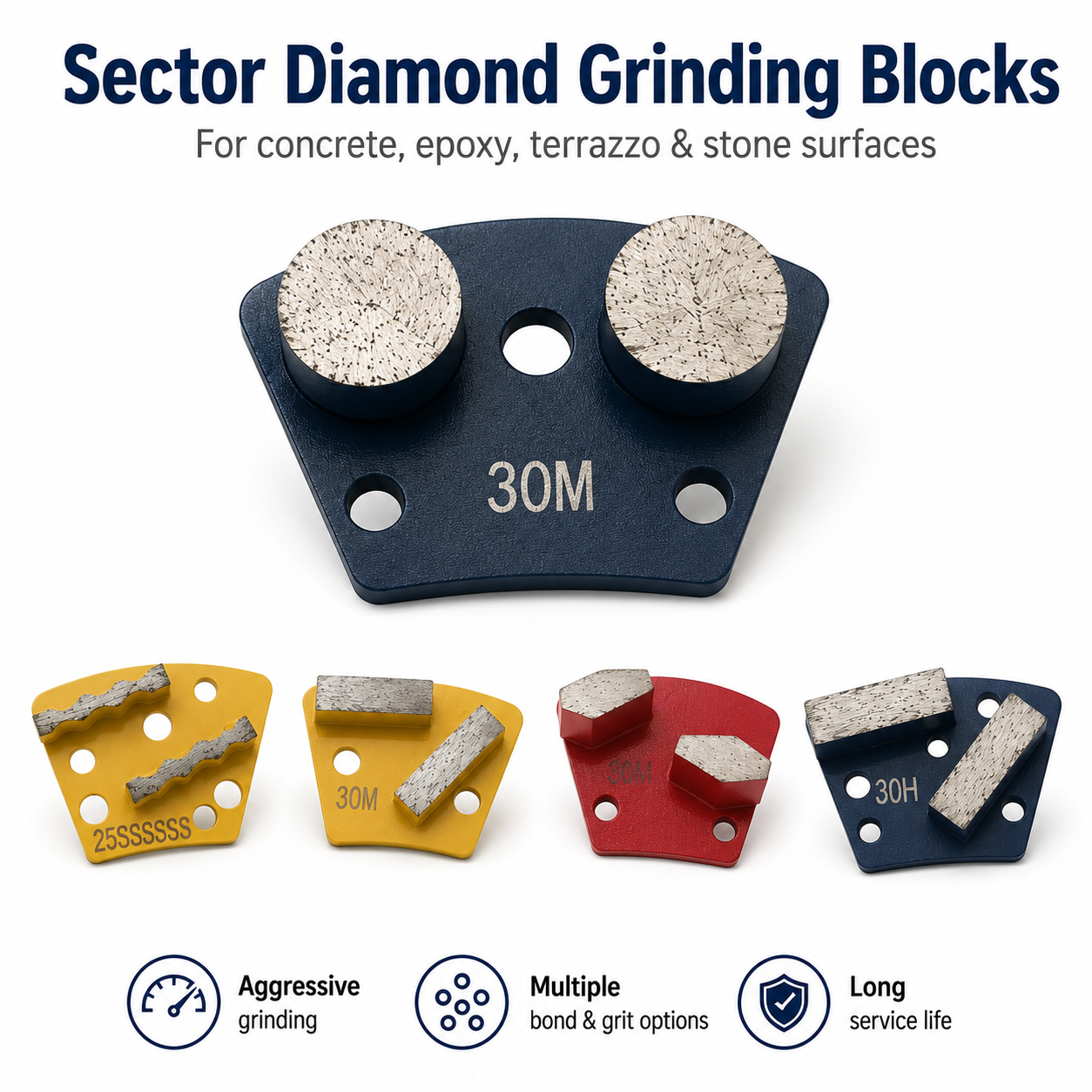 Sector Diamond Grinding Blocks
