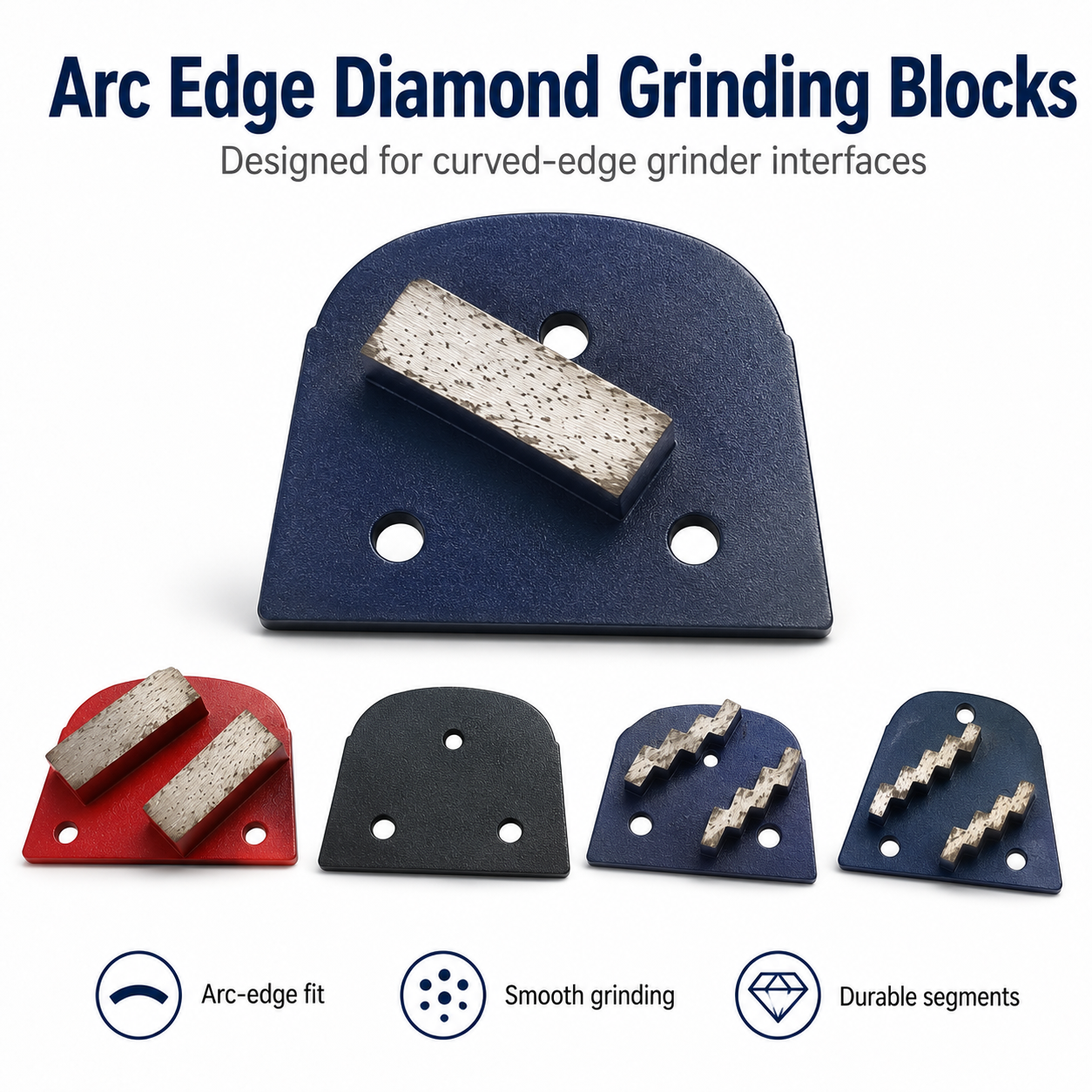 Arc Edge Diamond Grinding Blocks