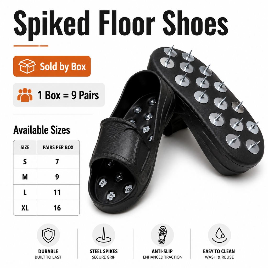 Epoxy Floor Spiked Shoes – 9 Pairs per Box