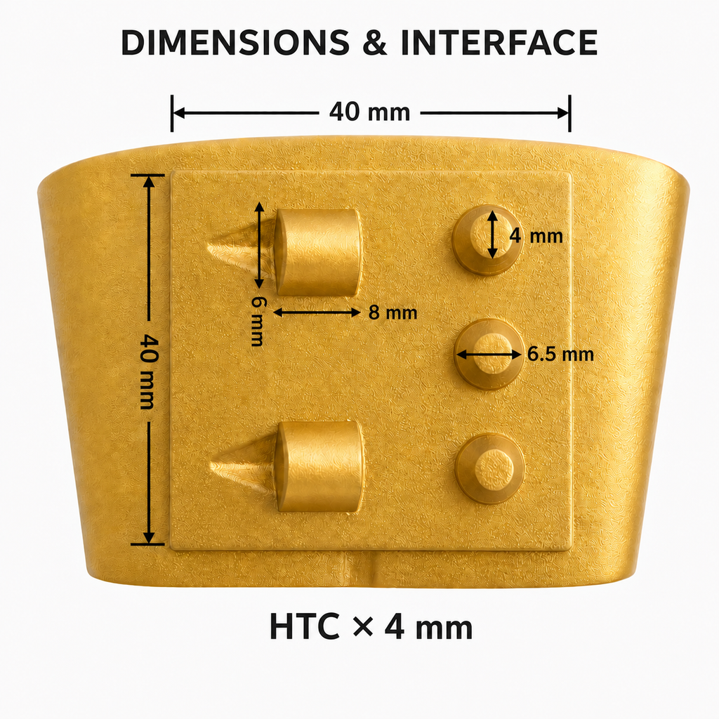 HTC 5-Element PCD Grinding Block for Coating Removal product view 4