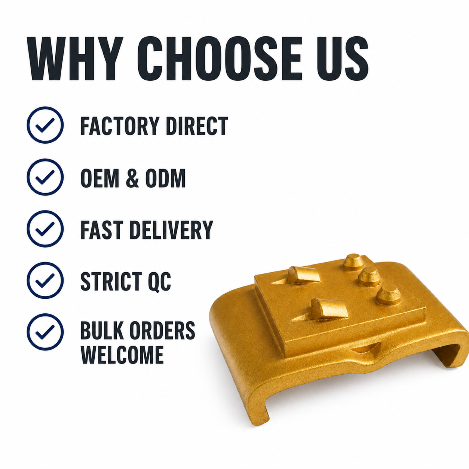 HTC 5-Element PCD Grinding Block for Coating Removal product feature summary