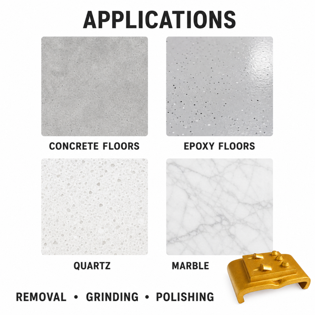 HTC 5-Element PCD Grinding Block for Coating Removal floor preparation applications