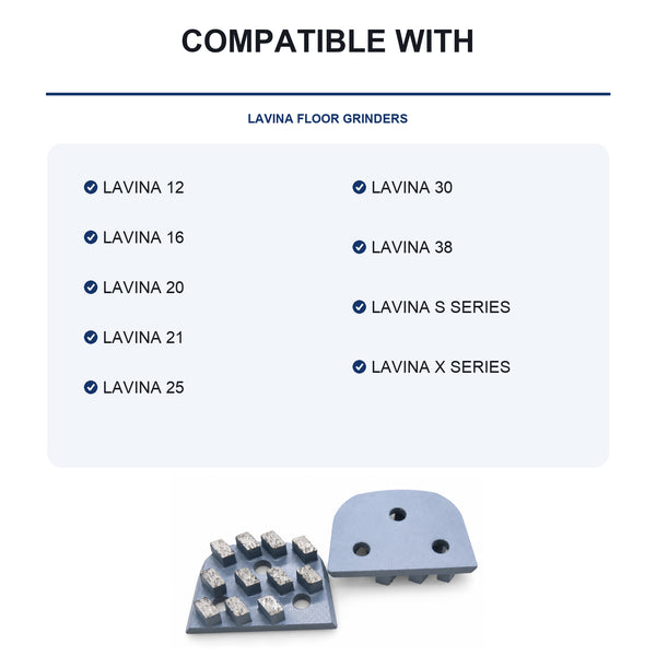 Lavina 11-Segment Diamond Grinding Plate compatible equipment reference