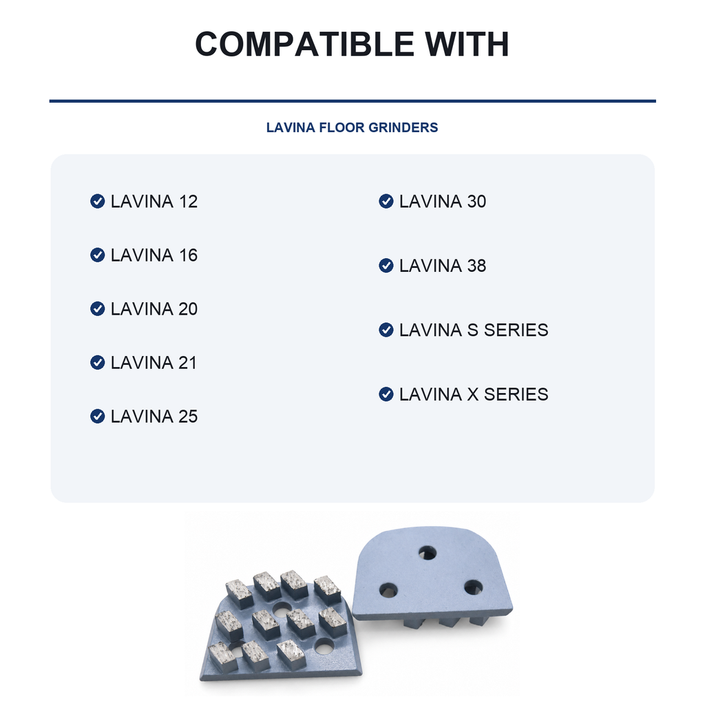 Lavina 11-Segment Diamond Grinding Plate compatible equipment reference