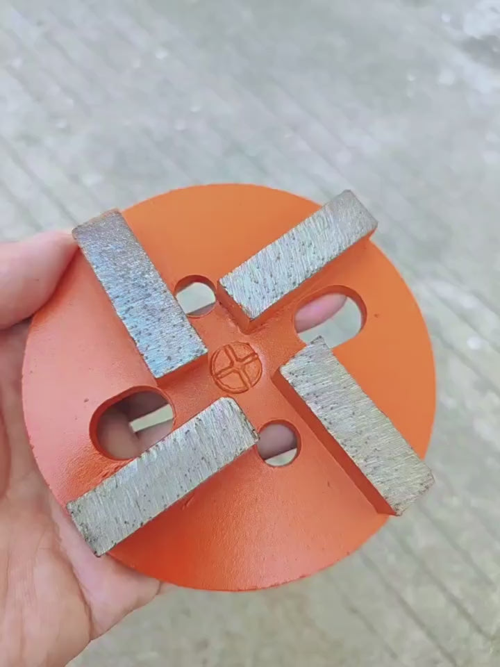 100mm 4-Segment Diamond Grinding Plate for Concrete