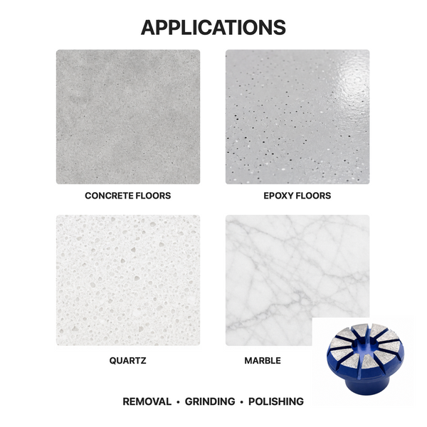 Terrco 12-Segment Metal Bond Grinding Tool floor preparation applications
