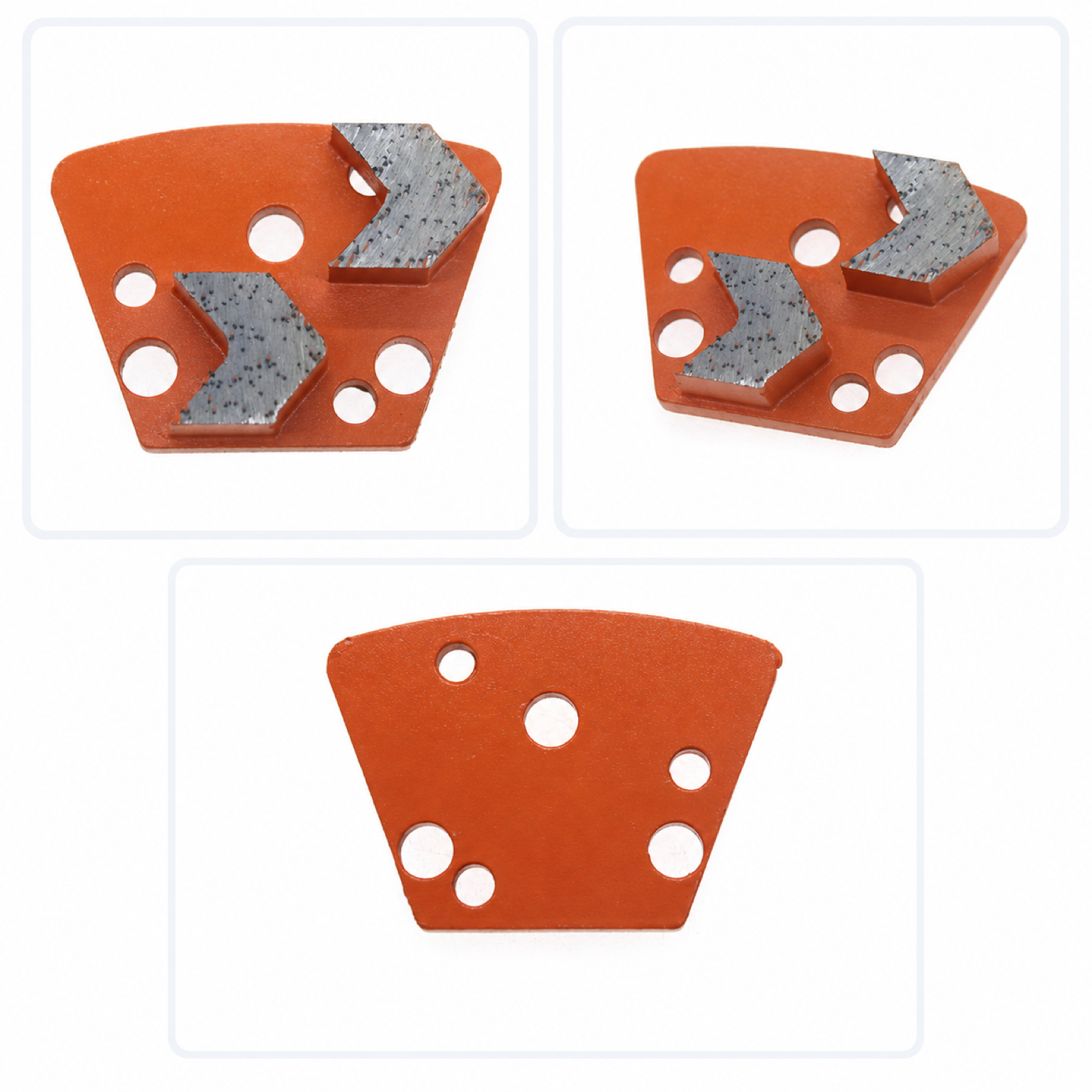 Universal Multi-Hole Double Chevron Grinding Shoe multiple-angle view