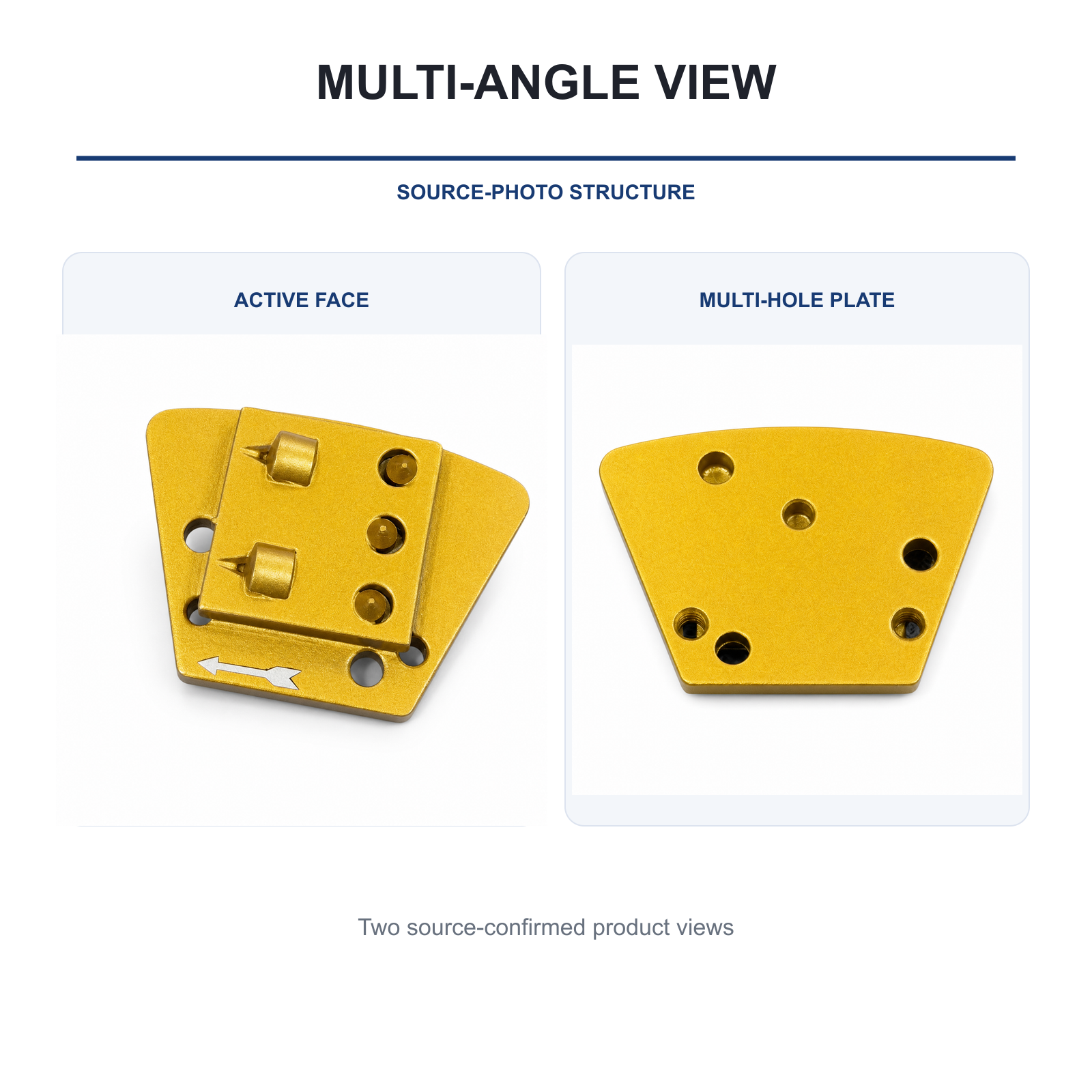 Universal Multi-Hole Trapezoid PCD Removal Shoe multiple-angle view